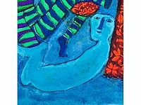Shahid parvez - red elephant - kleurenzeefdruk - afbeelding 6 van  8