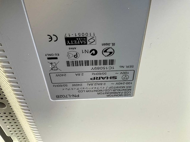 Sharp pn-l702b monitor (2x) - afbeelding 2 van  10