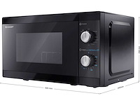 Sharp yc-mg01e-b magnetron met grill, magnetron: 800w, grill: 1000w, 5 vermogensniveaus, zwart - afbeelding 2 van  4