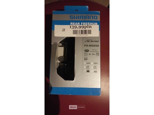 Shimano achterwielnaaf fh-m405 9/10-speed 32h zwart voor schijfrem - afbeelding 1 van  1