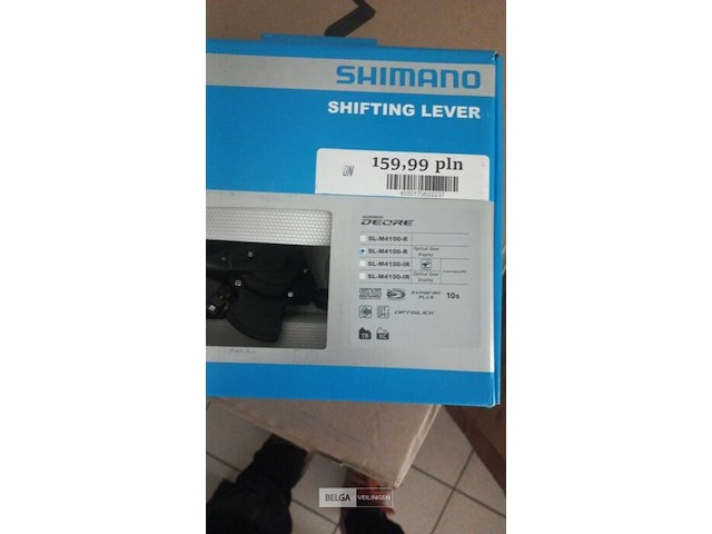 Shimano deore schakelhendel sl-m4100-r set met klem en optische versnellingsindicator - afbeelding 1 van  1