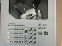 Shimano deore voorderailleur fd-m4100-m set, 2x, side swing, klembevestiging l (34,9 mm met adapters 31,8 mm en 28,6 mm) - afbeelding 1 van  1