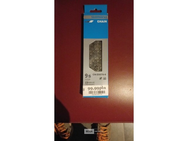 Shimano ketting cn-e6070-9 hg 9-speed e-bike design 138 schakels met verbindingspen - afbeelding 1 van  1