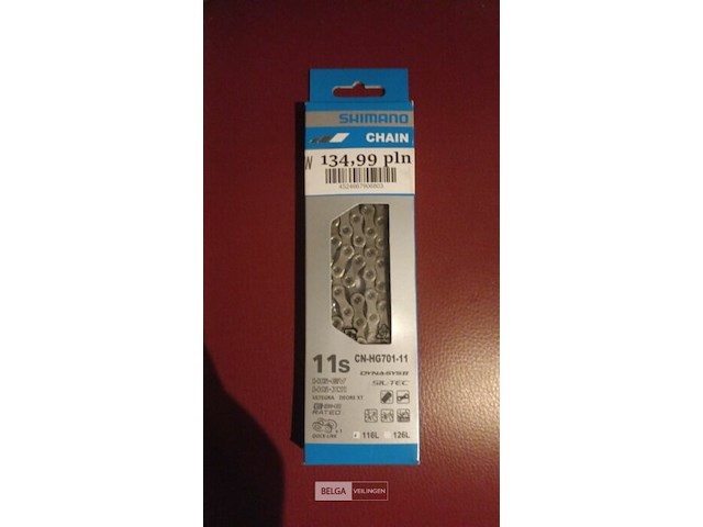Shimano ketting cn-hg701-11 hg-x11 e-bike rated 116 schakels met quick-link - afbeelding 1 van  1