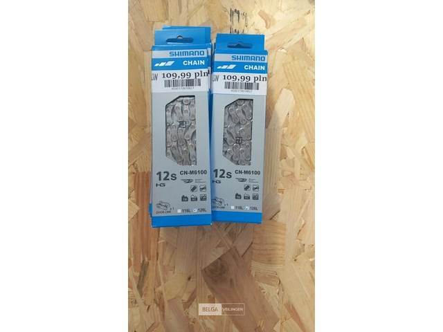 Shimano ketting cn-m6100 hg 12-speed 126 schakels met quick-link - afbeelding 1 van  1
