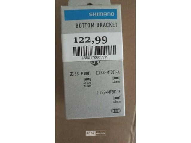 Shimano trapas bb-mt801 hollowtech ii 68/73 mm (bsa) - afbeelding 1 van  1