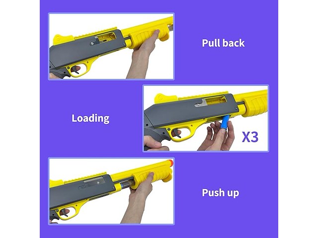 Shotgun speelgoedgeweer softdarts - afbeelding 3 van  3