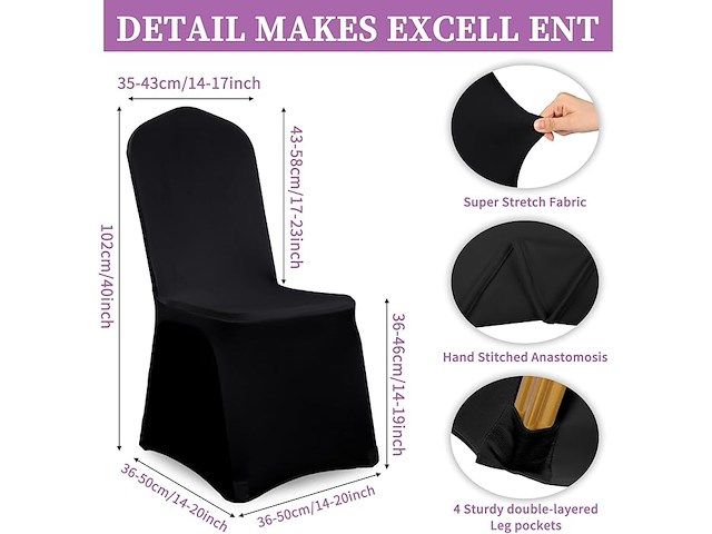 Showgeous stoelhoezen (20 stuks) - afbeelding 4 van  4