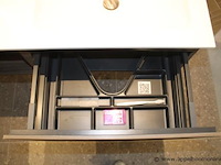 Showroom badkamermeubel vv dubbele spoelbak en kolomkast afm 152x52 / 175x40x15cm - afbeelding 3 van  4