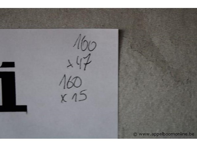 Showroom badkamermeubel vv dubbele spoelbak plus spiegelkast afm 160x47cm / 160x15cm - afbeelding 3 van  3