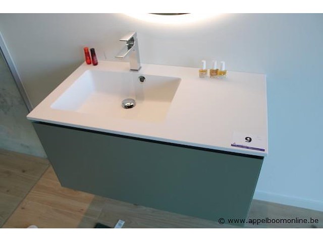 Showroom badkamermeubel vv enkele spoelbak afm 90x50cm - afbeelding 1 van  2