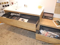 Showroom badkamermeubel vv enkele spoelbak plus kolomkast afm 140x51 / 102x35cm - afbeelding 3 van  5