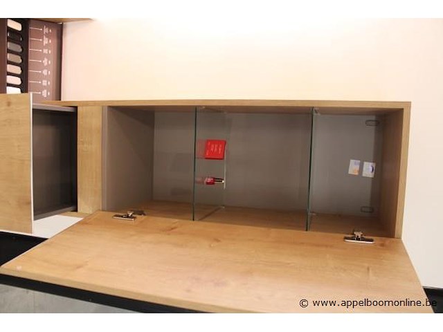 Showroom badkamermeubel vv enkele spoelbak plus kolomkast afm 140x51 / 102x35cm - afbeelding 4 van  5