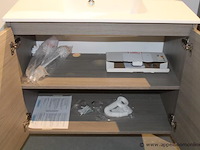 Showroom badkamermeubel vv enkele spoelbak plus spiegelkast en kolomkast afm 80x45 / 160x35 / 80x58x13cm - afbeelding 2 van  5