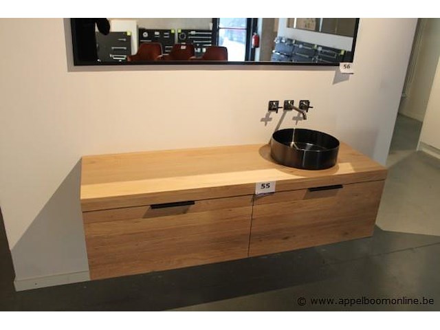 Showroom badkamermeubel vv opzetspoelbak afm 160x50cm - afbeelding 1 van  2