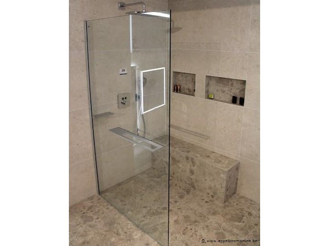 Showroom inloopdouche vv doucheglas afm 118x200cm - afbeelding 1 van  4