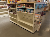 Showroomkast – gondola dubbel met verstelbare schappen | wit