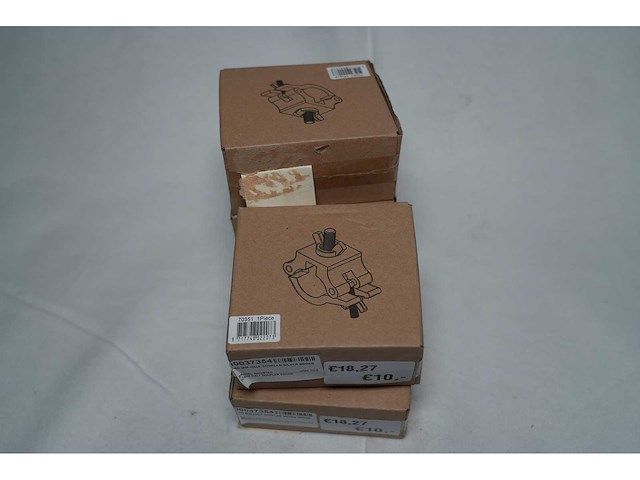 Showtec - 50 mm half coupler silver 500kg (5x) - afbeelding 1 van  1