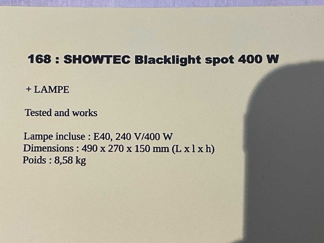 Showtec blacklight spotlight - afbeelding 3 van  3