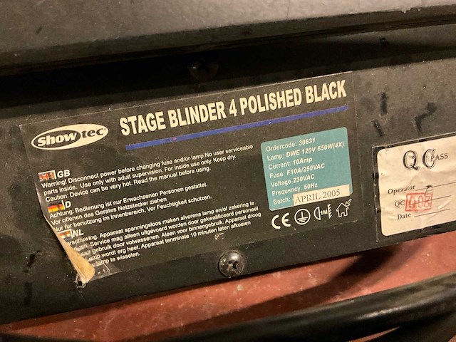 Showtec dwe 4-lite blinder (2x) - afbeelding 2 van  3