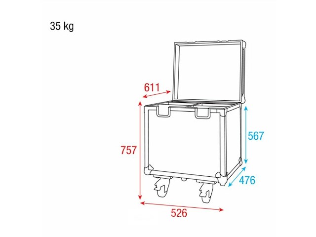 Showtec flightcase voor led scanners - afbeelding 4 van  4