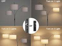 Sibrille 36 w vloerlamp met stoffen kap - afbeelding 2 van  5