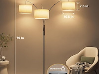 Sibrille 36 w vloerlamp met stoffen kap - afbeelding 3 van  5