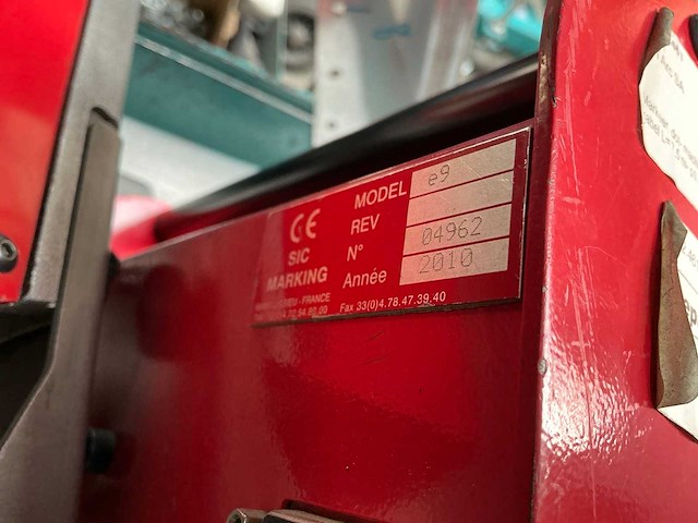Sic marking automator e9 / e9p122 chassisplaat graveermachine - afbeelding 7 van  7