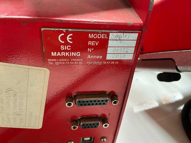 Sic marking automator e9 / e9p122 chassisplaat graveermachine - afbeelding 3 van  5