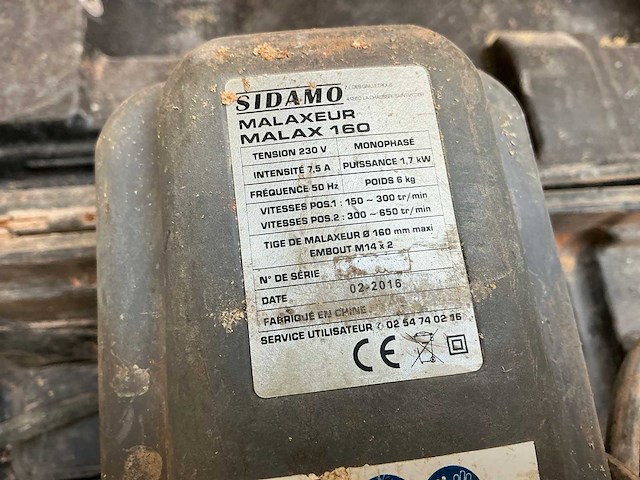 Sidamo malax 160 industriële menger - afbeelding 5 van  6