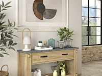 Sidetable louane 156cm, 1 lade - eik/beton - afbeelding 4 van  4