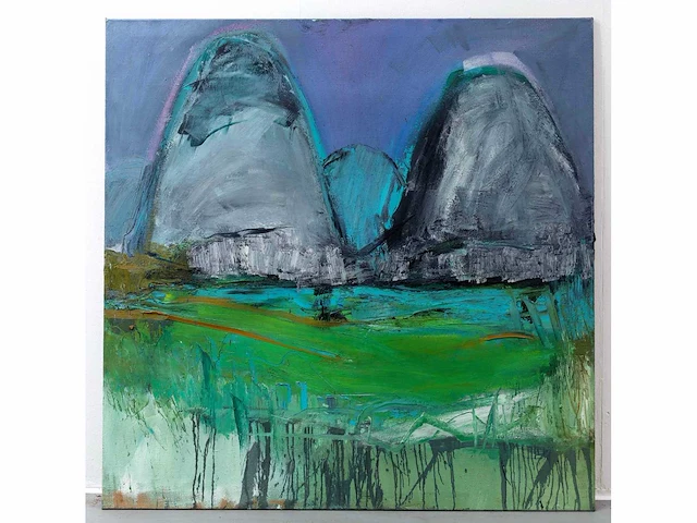 Siebrand weitenberg - guilin - olie op doek - 160x160 cm - afbeelding 2 van  2