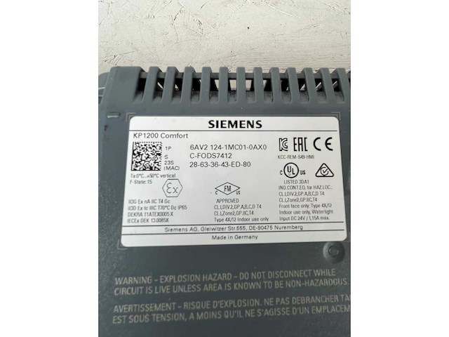 Siemens - simatic - hmi kp1200 comfort - touch panel - afbeelding 2 van  9