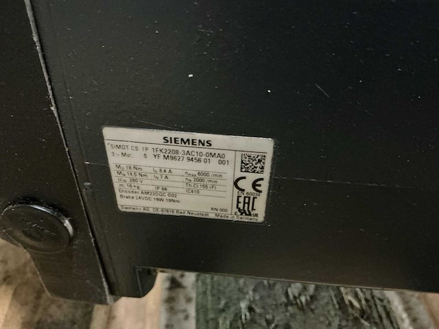 Siemens 1fk2208 servomotor met reductie - afbeelding 3 van  4