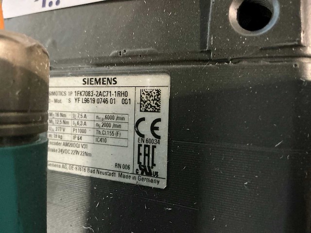 Siemens 1fk7083 servomotor - afbeelding 4 van  5