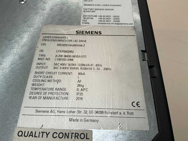 Siemens 6se02021aa240aa6-z frequentieregelaar - afbeelding 6 van  6