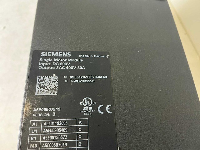 Siemens 6sl3120-1te23-0aa3 single motor module - afbeelding 4 van  5