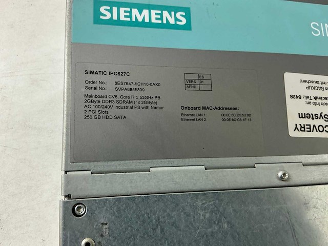 Siemens box pc simatic ipc627c industriële computer (3x) - afbeelding 7 van  10