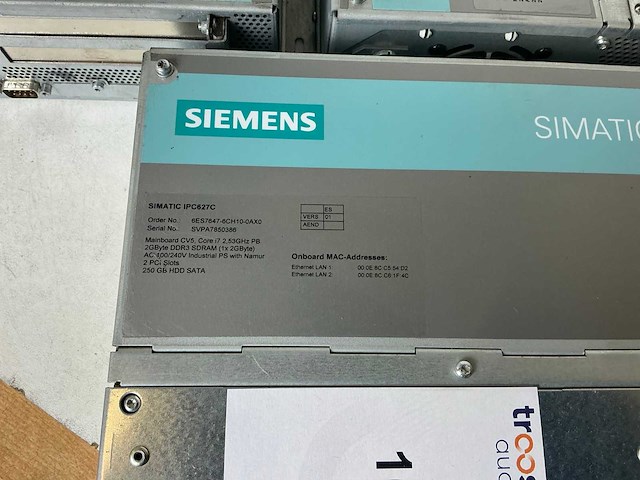 Siemens box pc simatic ipc627c industriële computer (3x) - afbeelding 6 van  9
