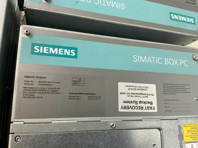 Siemens box pc simatic ipc627c industriële computer (3x) - afbeelding 7 van  9
