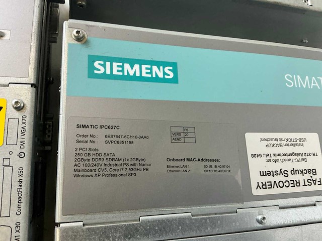 Siemens box pc simatic ipc627c industriële computer (3x) - afbeelding 5 van  9