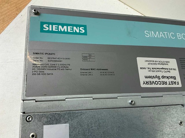Siemens box pc simatic ipc627c industriële computer (3x) - afbeelding 6 van  9