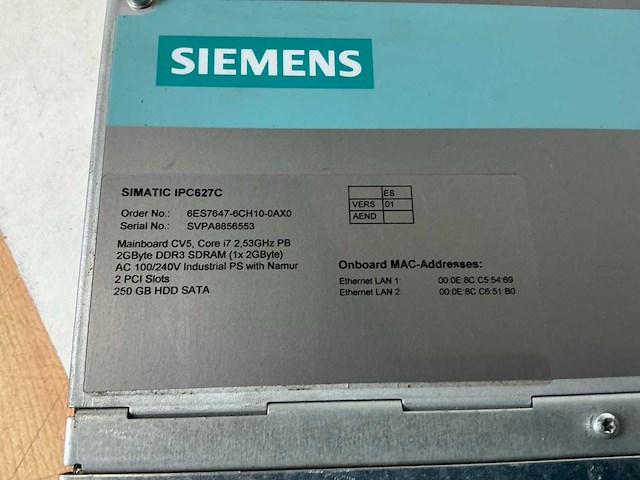 Siemens box pc simatic ipc627c industriële computer (3x) - afbeelding 6 van  8