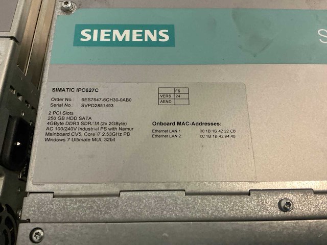 Siemens box pc simatic ipc627c industriële computer (3x) - afbeelding 3 van  8