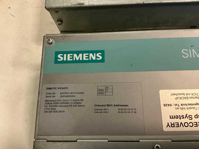Siemens box pc simatic ipc627c industriële computer (3x) - afbeelding 5 van  8