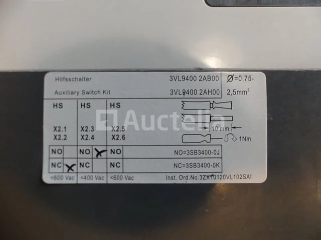 Siemens circuit breaker - vl400 - afbeelding 6 van  7