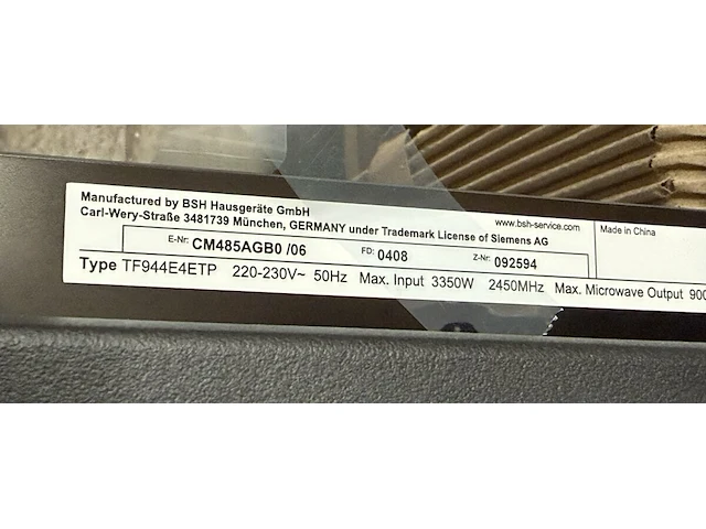 Siemens combi microgolfoven, 45 cm hoog - afbeelding 6 van  7