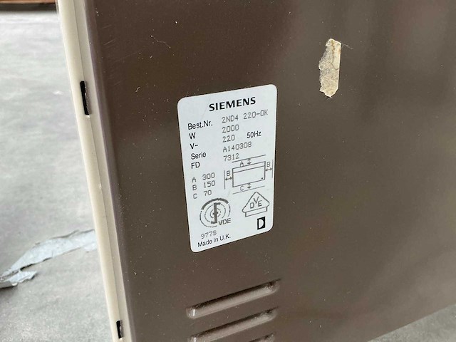 Siemens elektrische verwarming - afbeelding 5 van  5