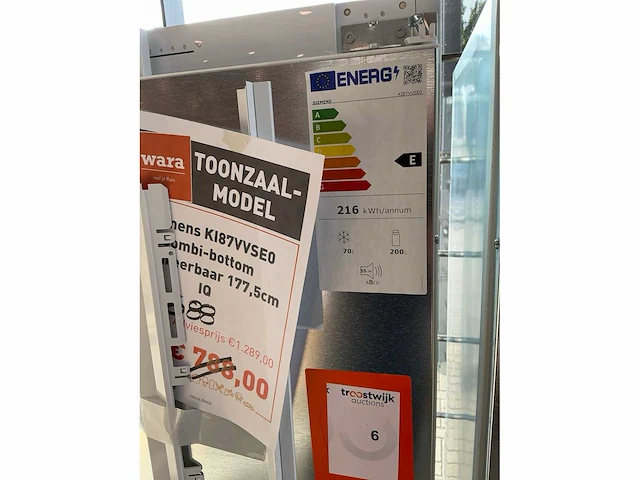 Siemens ki87vvse0 inbouw combi-koelkast - afbeelding 3 van  5