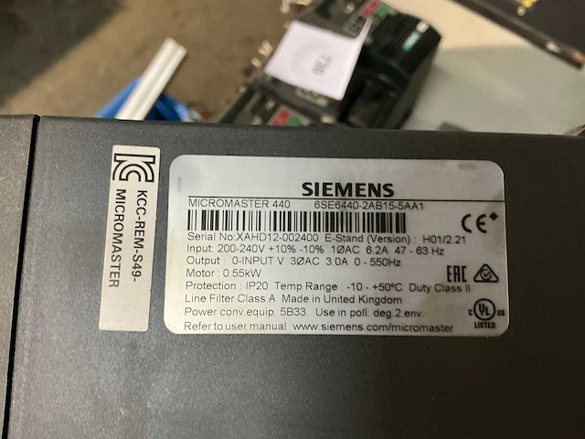 Siemens micromaster 440 frequentieregelaar (3x) - afbeelding 3 van  4